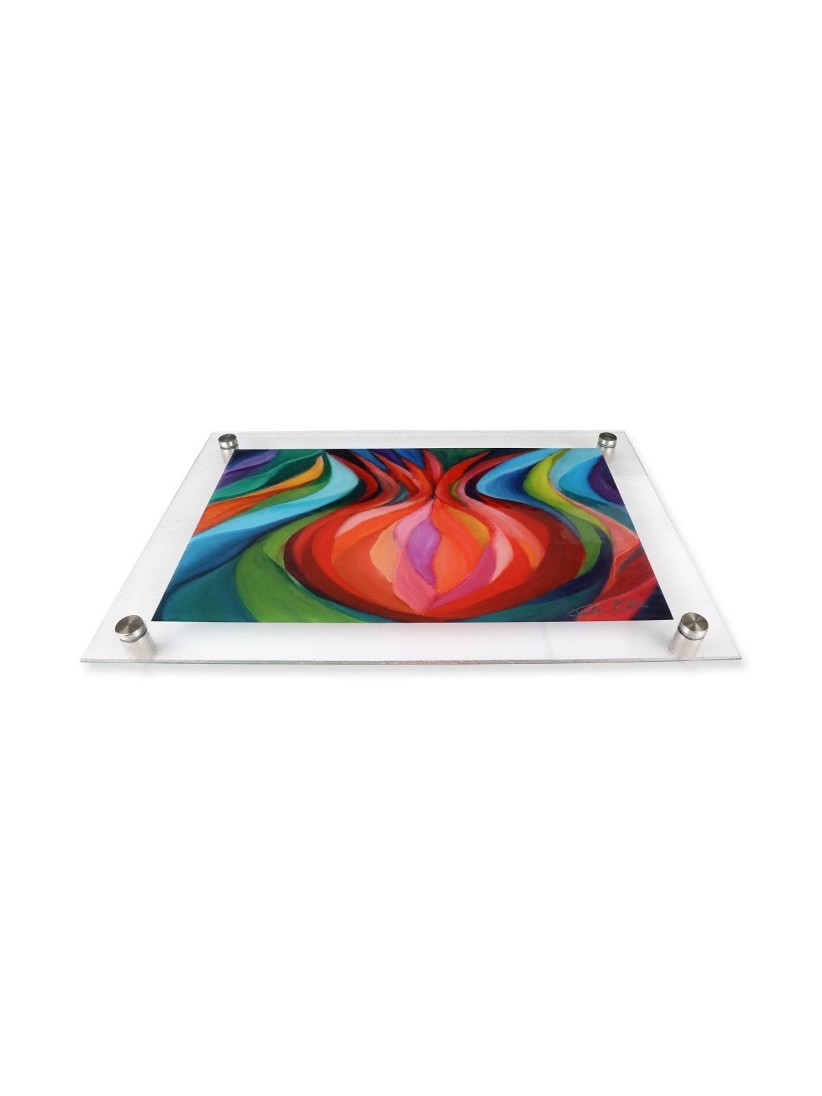 Jordana Klein Pomegranate Large Glass Challah Tray